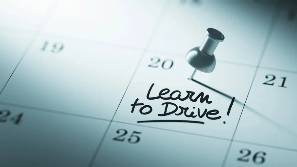 Image showing learn to drive on a calendar